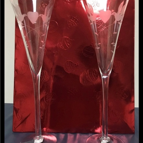 Vintage Shannon Crystal Champagne Flutes by Godinger - Picture 7 of 7